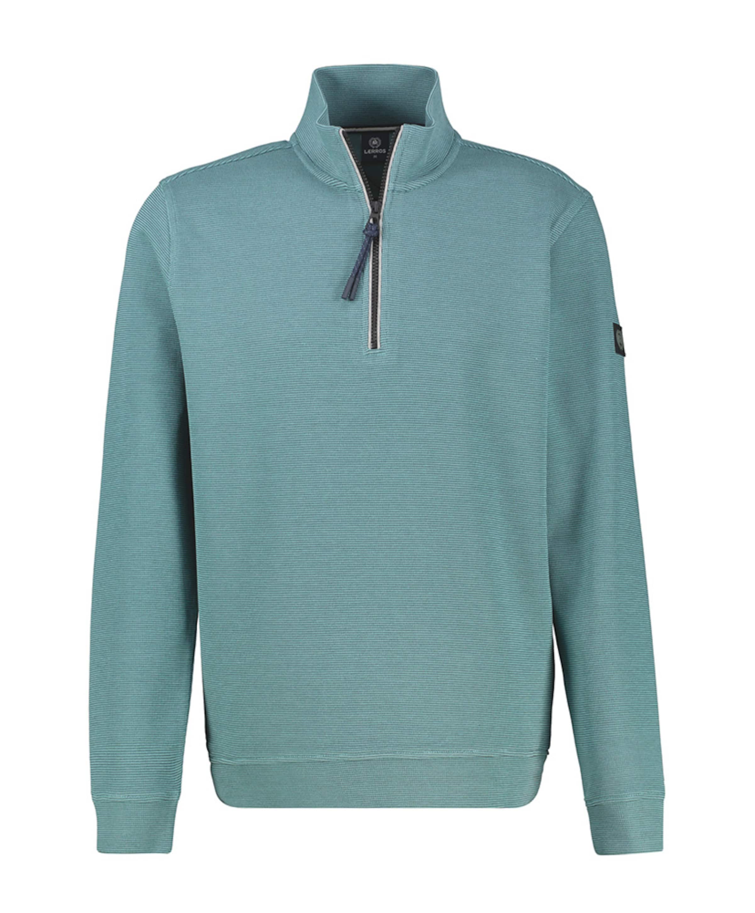 Heren trui met rits blauw