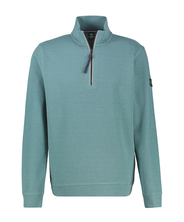 Heren trui met rits blauw