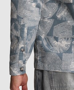 Heren overshirt grijs
