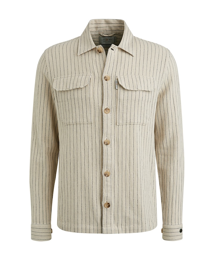 Overhemd lange mouw beige