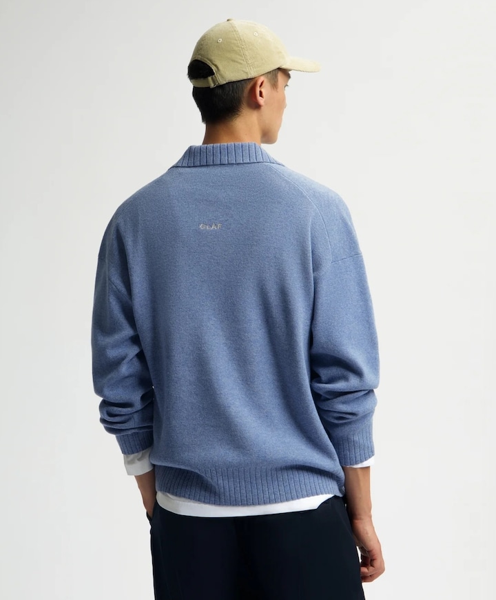Heren polo blauw