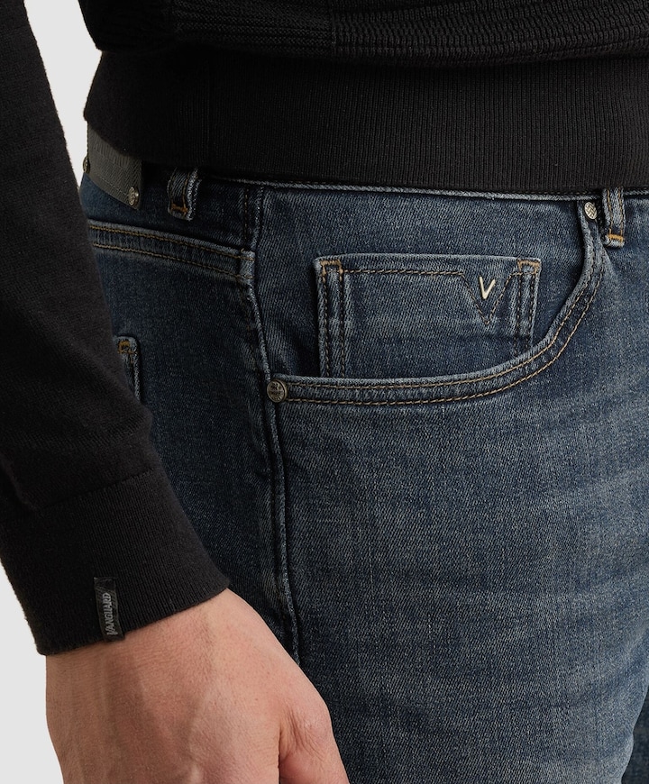 V40 RIDER SOFT USED INDIGO heren jeans blauw