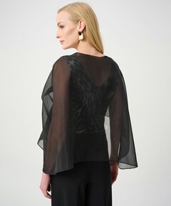 Dames cape zwart