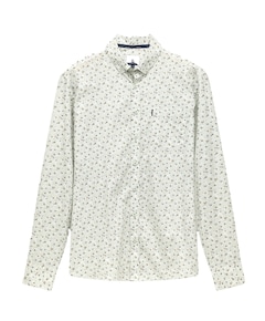 Heren overhemd lange mouw groen