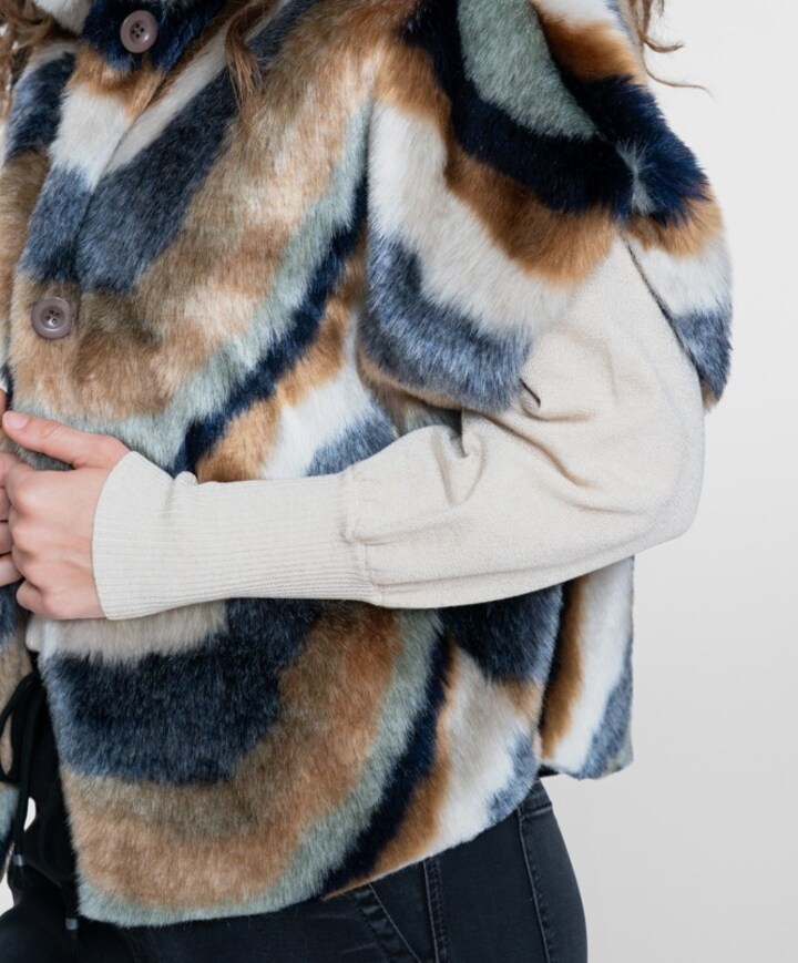 Dames gilet beige