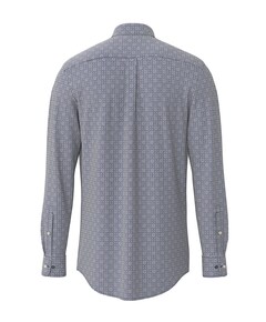 Heren overhemd lange mouw blauw