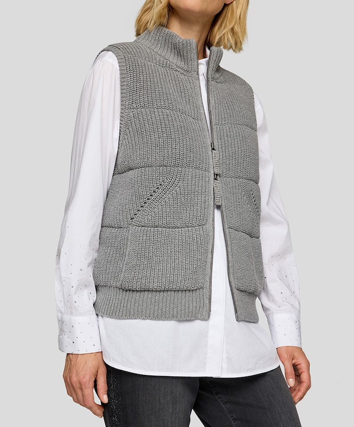 Dames gilet grijs
