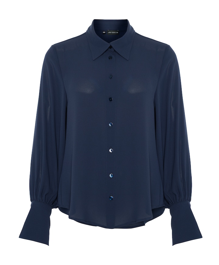 Dames blouse blauw