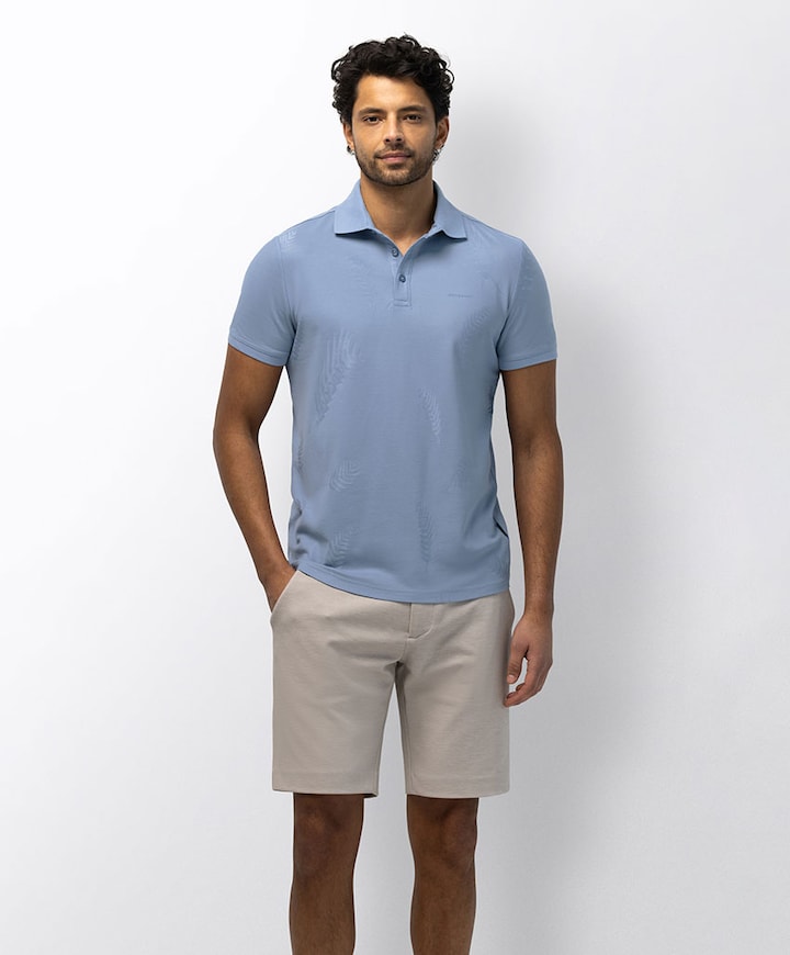 Heren polo blauw