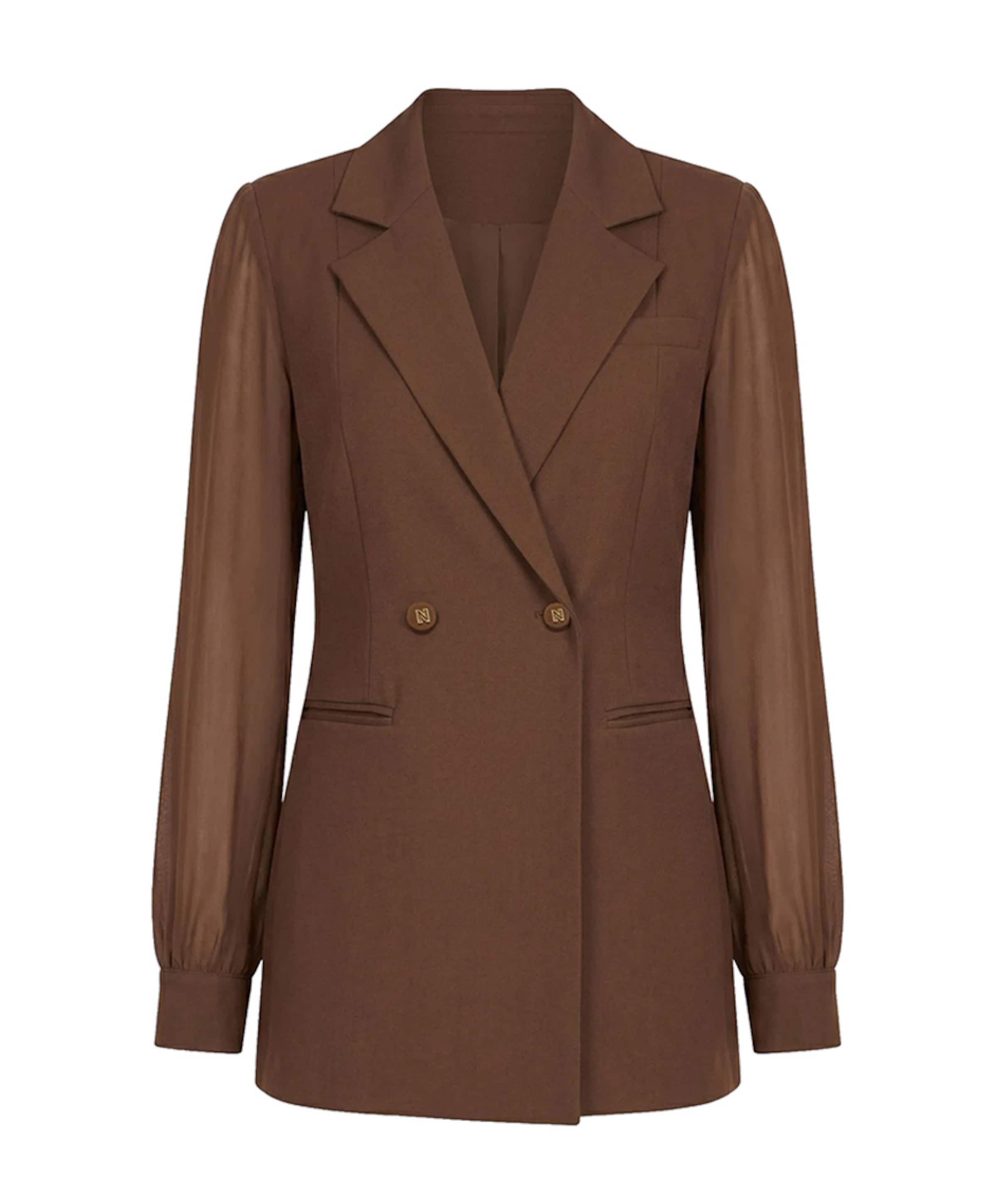Dames blazer bruin