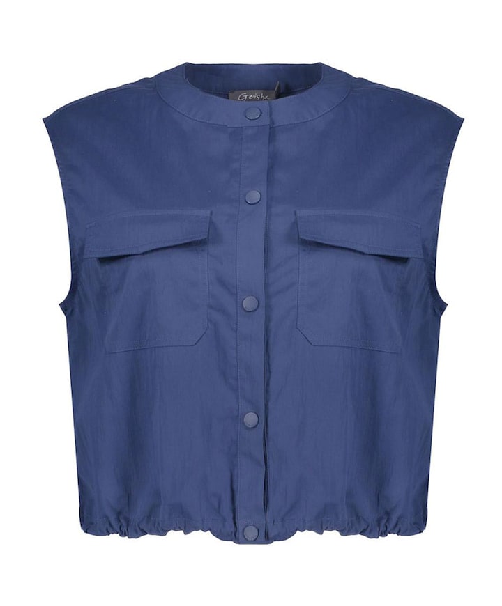 Dames gilet blauw