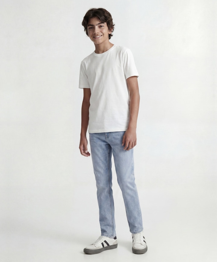 JJICLARK JJORIGINAL SQ 702 NOOS JNR jongens jeans blauw