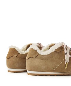 Billy Lou Fur dames sneakers beige
