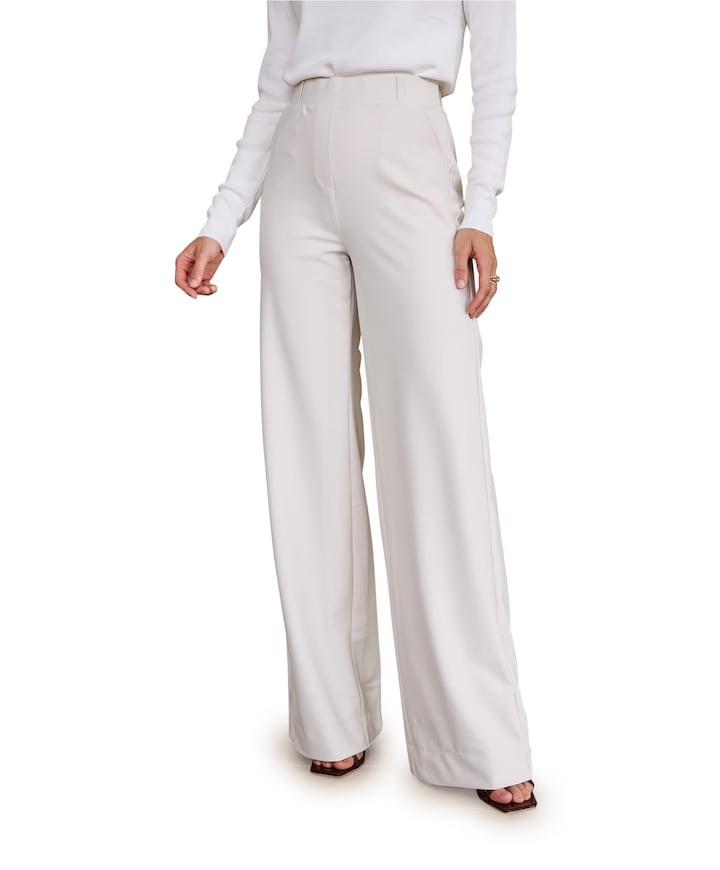 Lexie LONG bonded trousers dames broek ecru