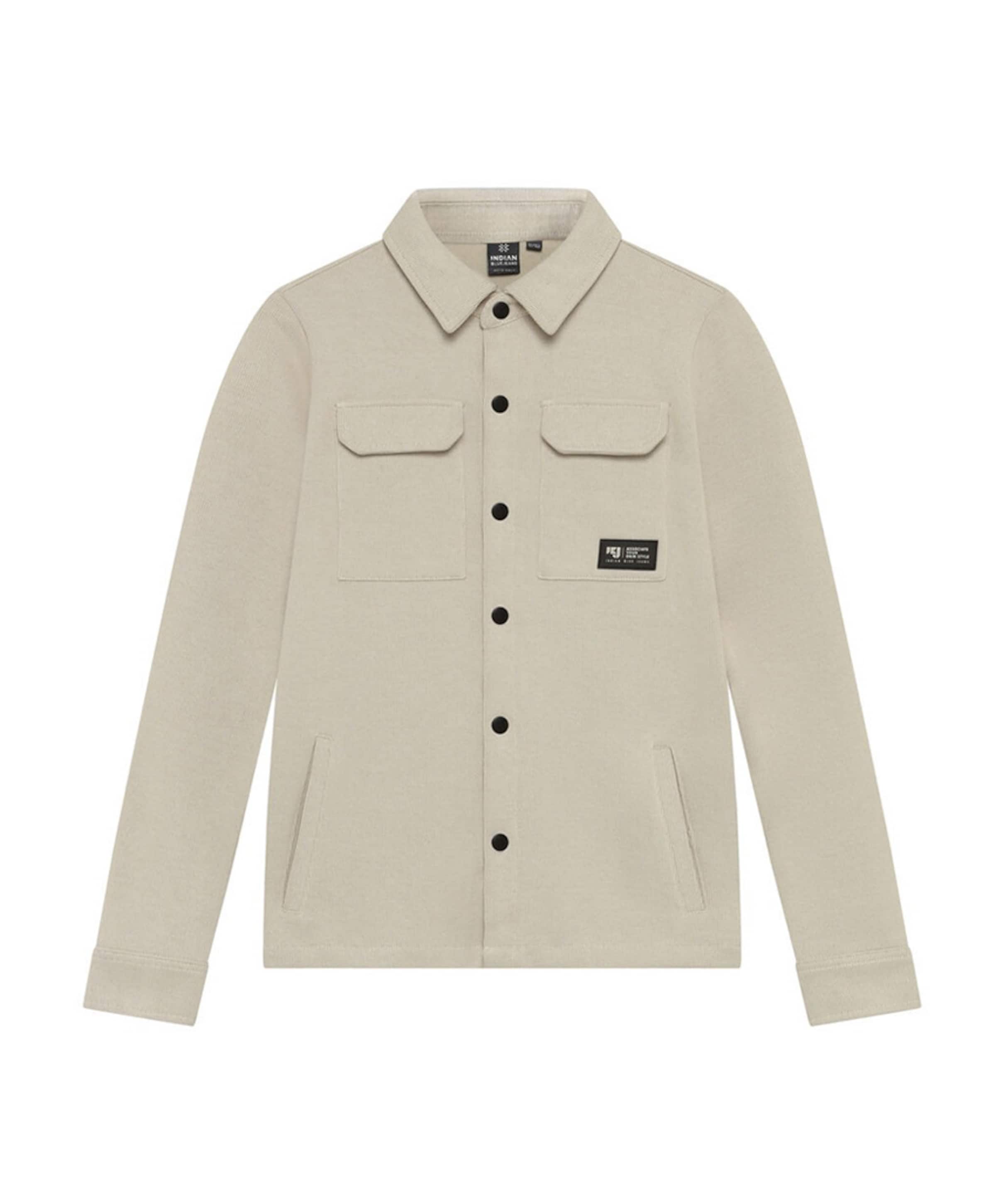 Jongens overhemd lange mouw beige