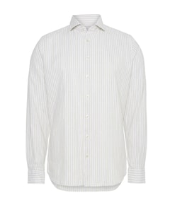 Heren overhemd lange mouw beige