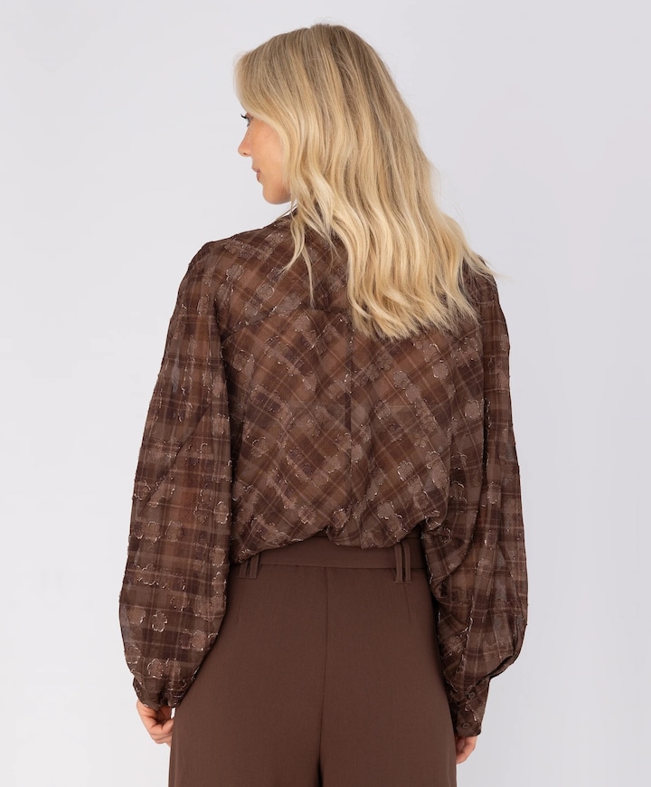 Dames blouse bruin
