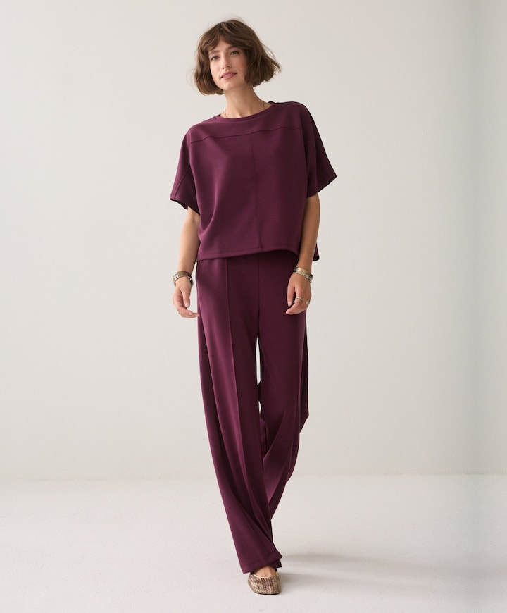 Dames T-shirt bordeaux