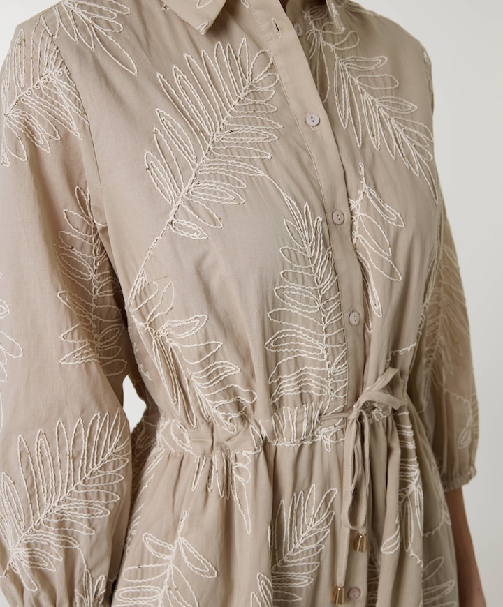 Dames jurk beige