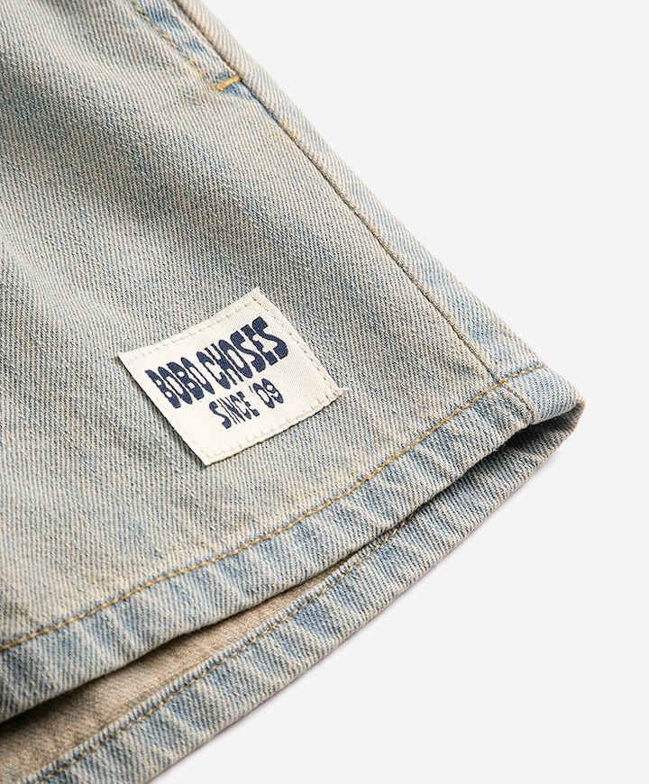 Denim bermuda uniseks korte broek grijs