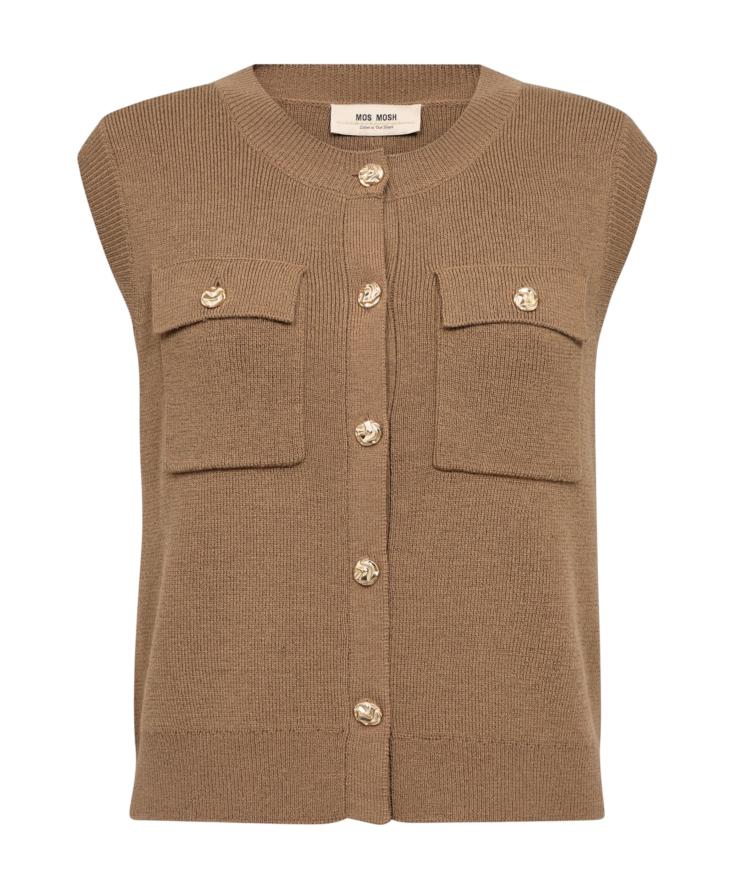 Dames gilet bruin