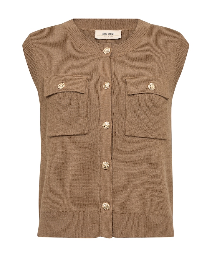 Dames gilet bruin