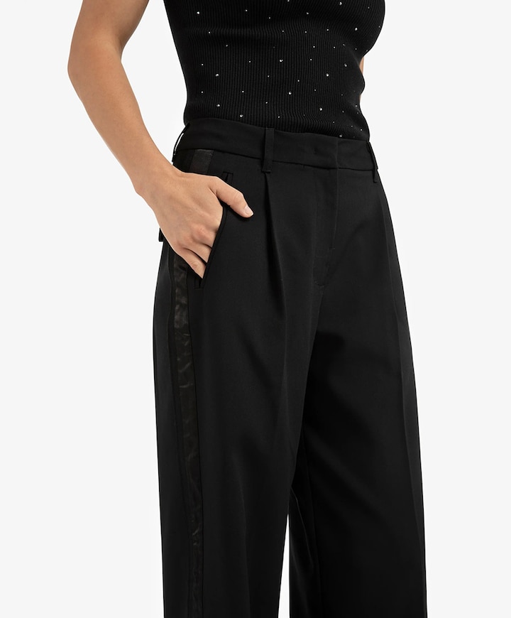 With satin side tape dames broek zwart