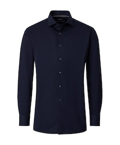 Heren overhemd lange mouw blauw