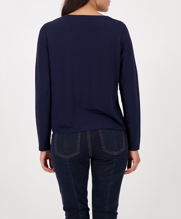 Dames longsleeve blauw