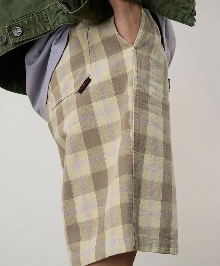 Swell Short Shadow Plaid heren korte broek beige