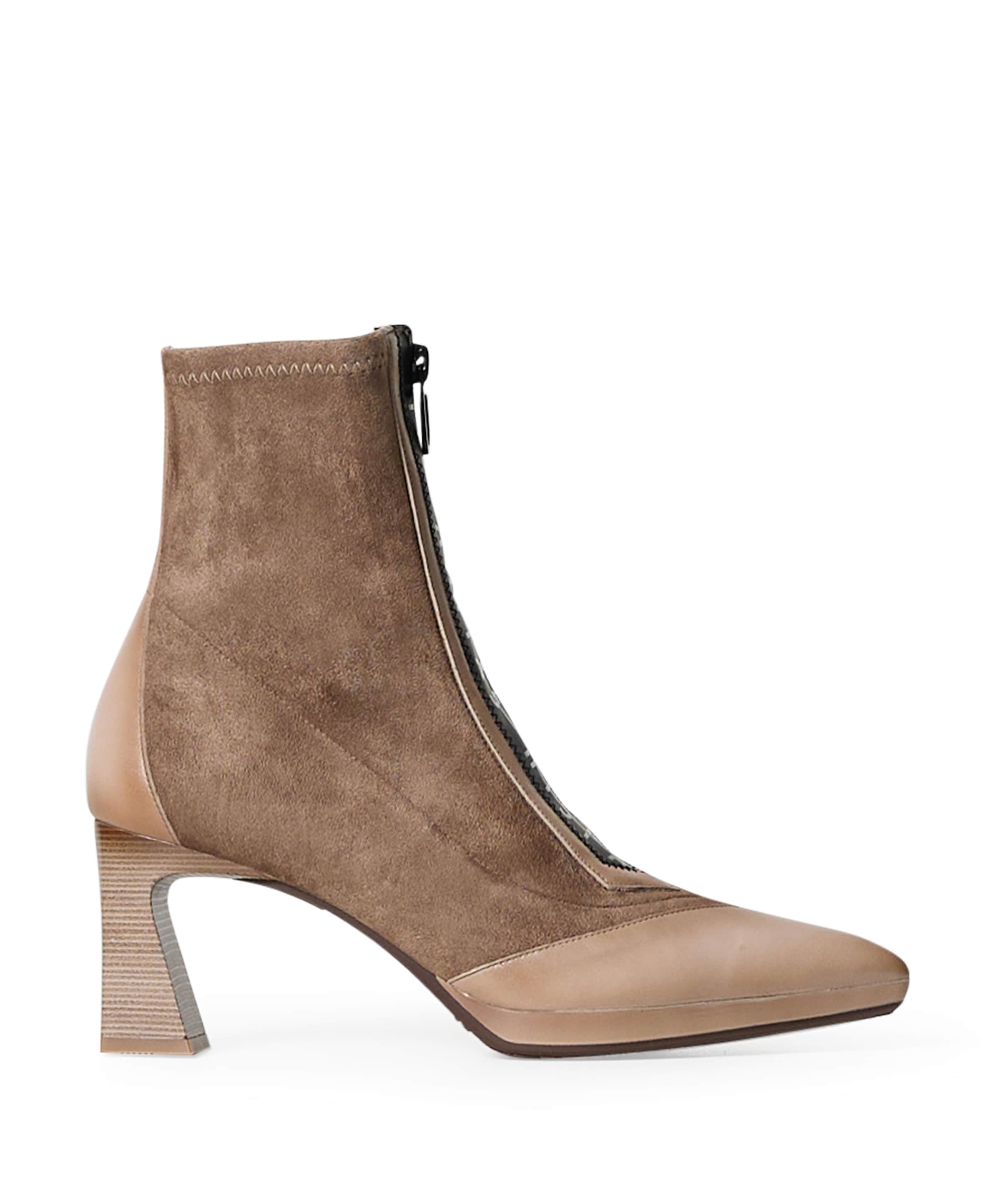 Atlanta dames enkellaarzen beige