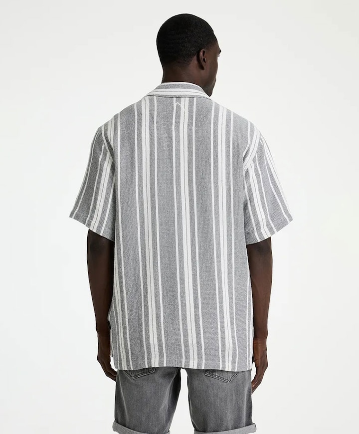 Heren overshirt grijs