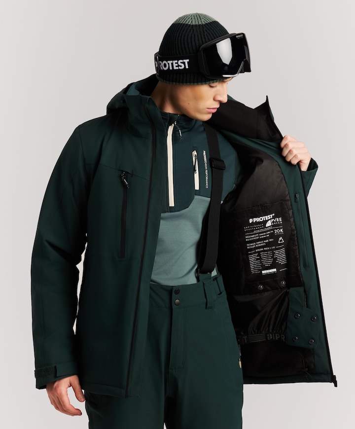 Heren ski-jas groen