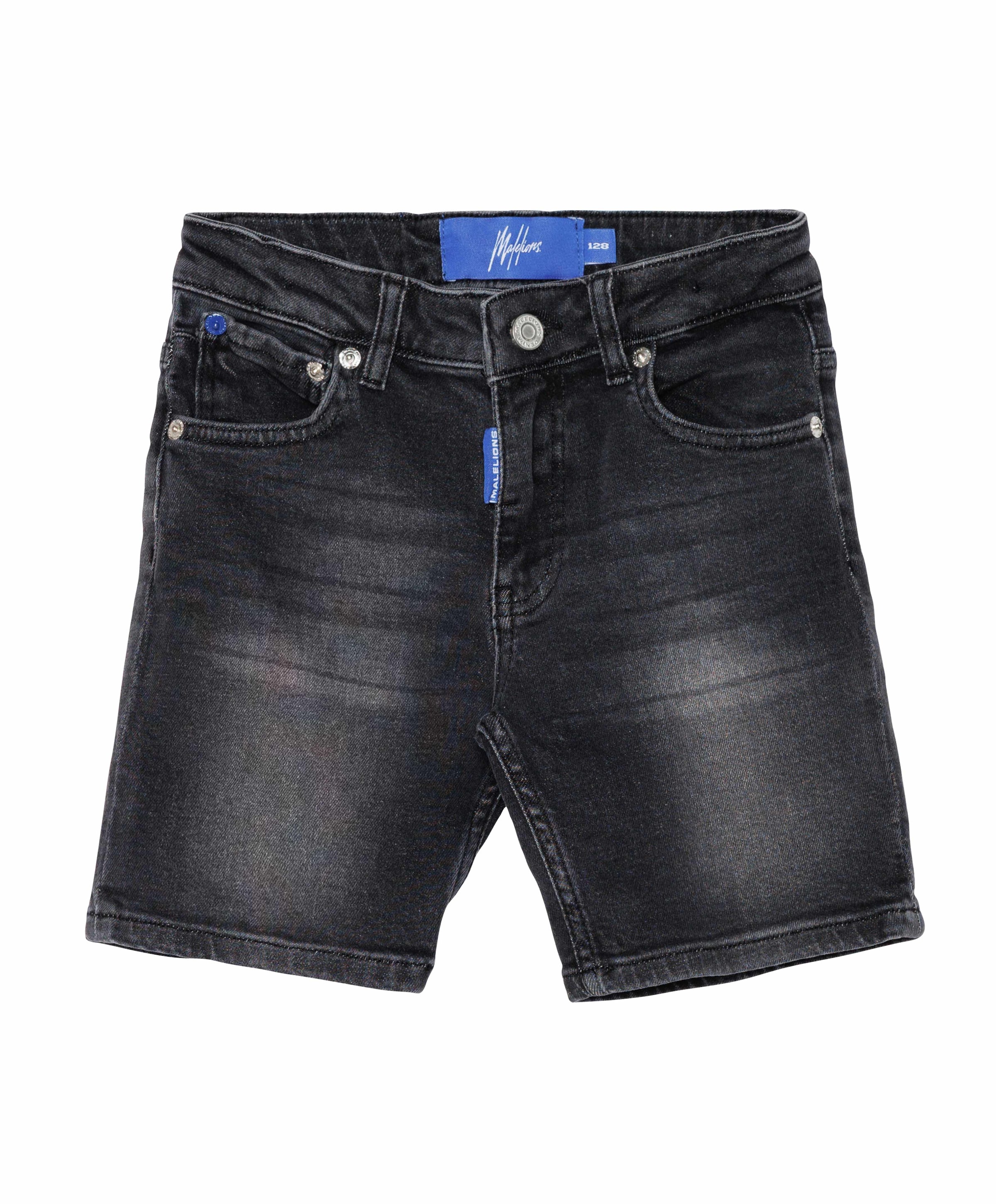 Regular Washed Denim jongens korte broek zwart
