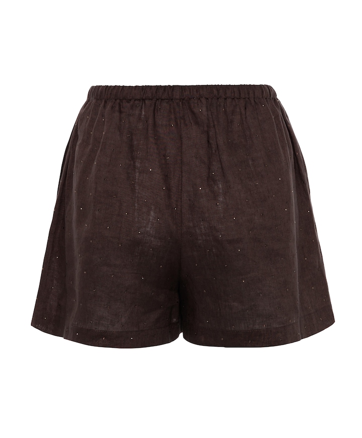 Dames short bruin