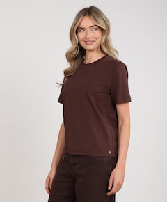 Dames T-shirt bruin