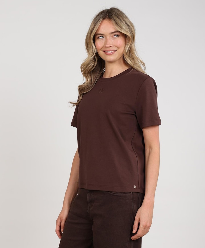Dames T-shirt bruin