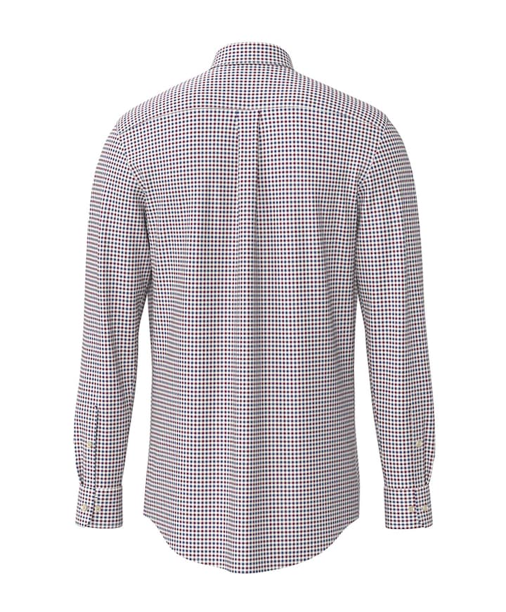 Heren overhemd lange mouw rood