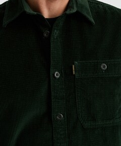 Heren overhemd lange mouw groen
