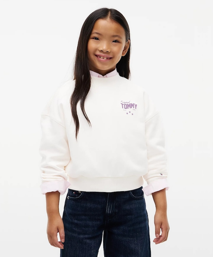 Meisjes sweater ecru