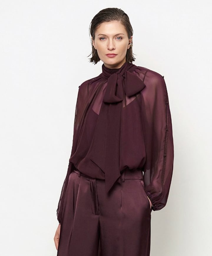 Dames blouse paars
