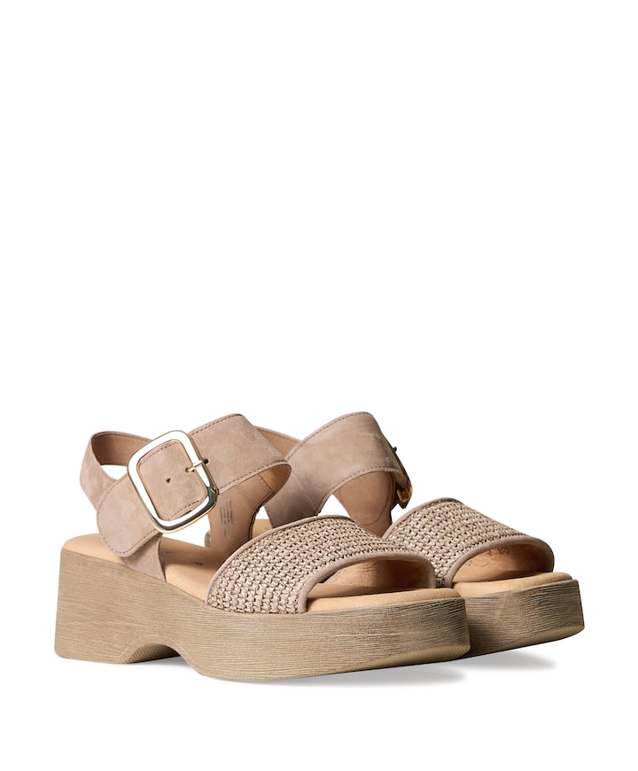 dames sandalen beige