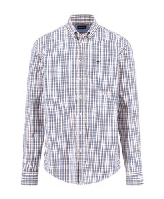 Heren overhemd lange mouw oranje