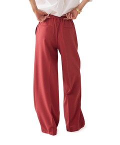 Wide legs foam uni dames broek rood