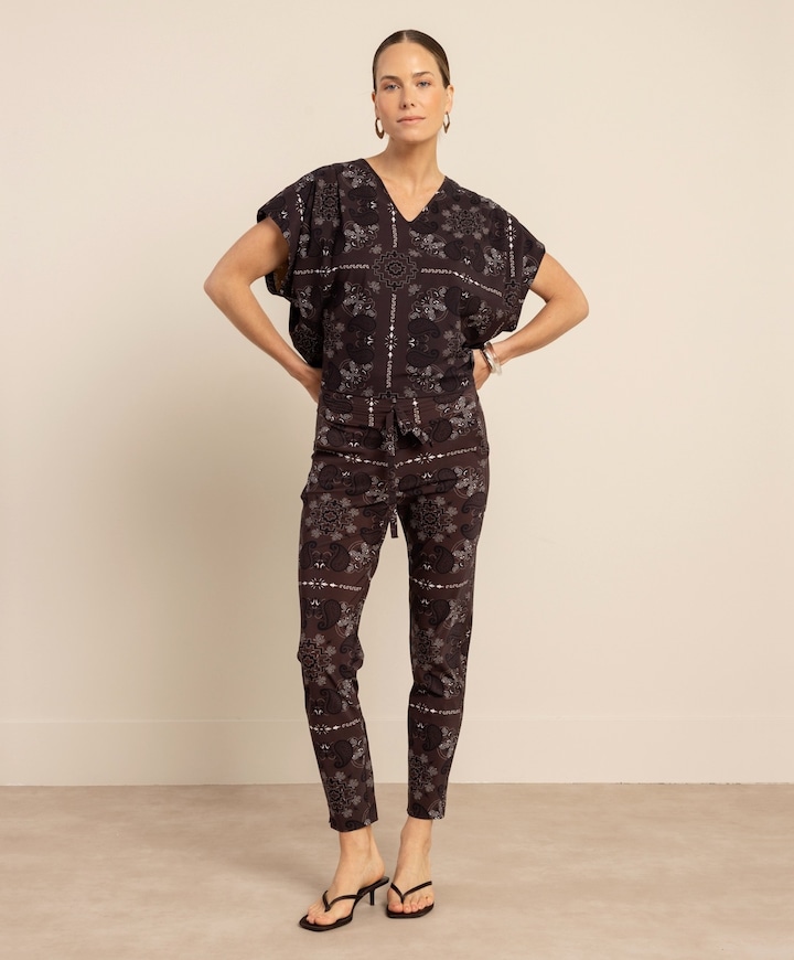 Dames blouse bruin