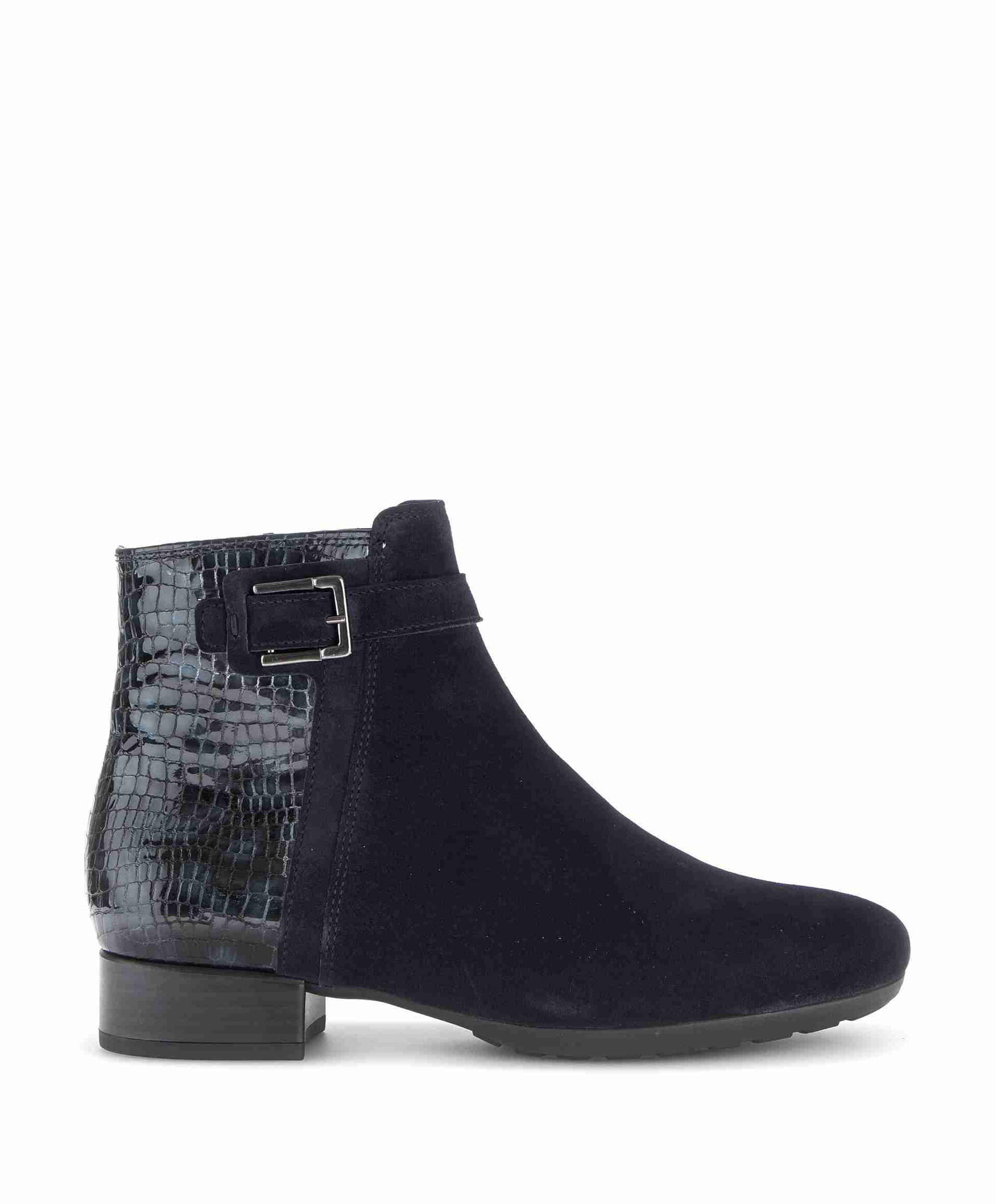 dames enkellaarzen blauw