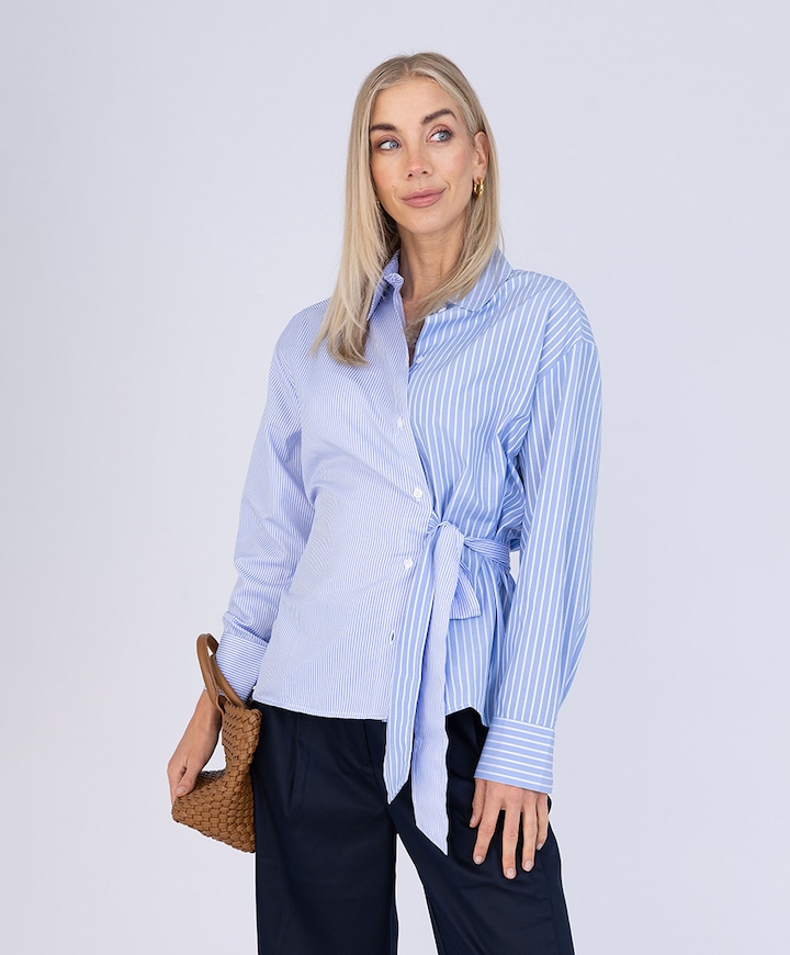 Dames blouse blauw