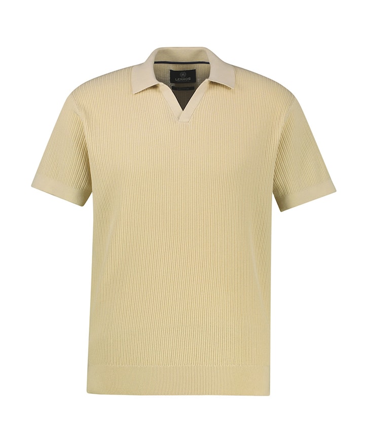 Heren polo beige