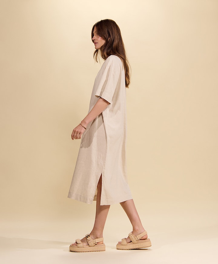 Dames nachthemd beige