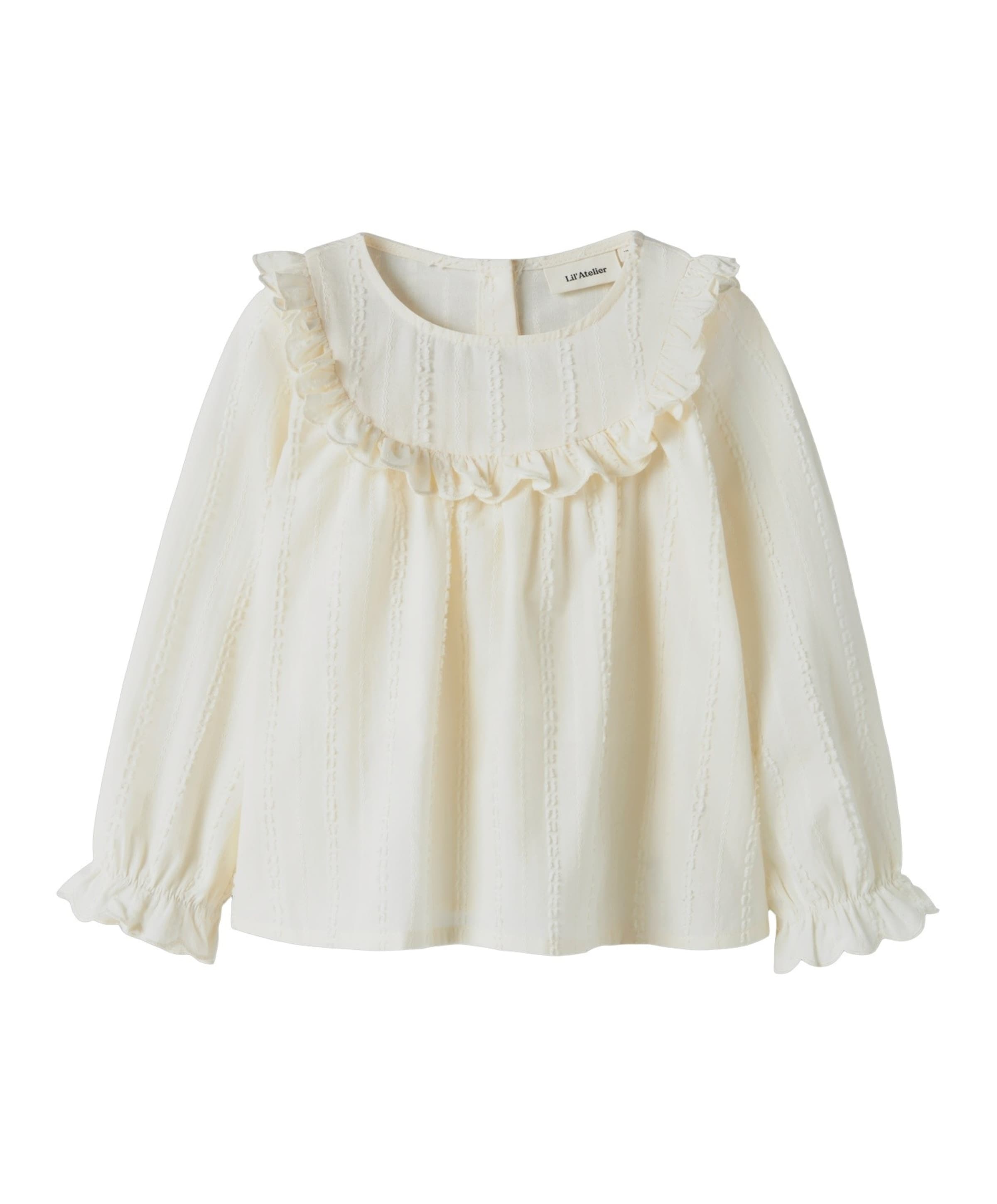 Meisjes blouse lange mouw ecru